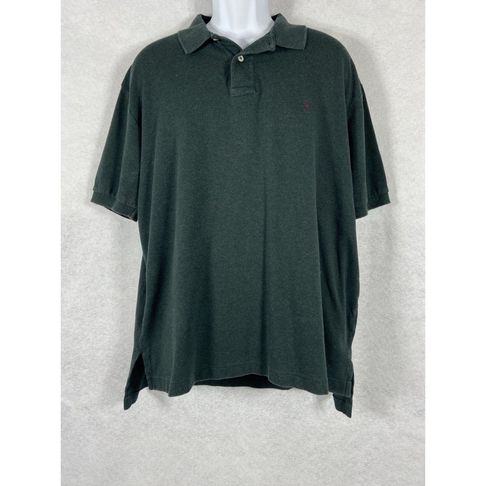 Vintage Polo Ralph Lauren Polo Shirt Men's XL Green Short Sleeve Cotton Preppy